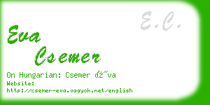 eva csemer business card